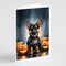 Edge Collections - 5" x 7" - Multicolor - German Shepherd Puppy Halloween Greeting Cards - 8 Pieces